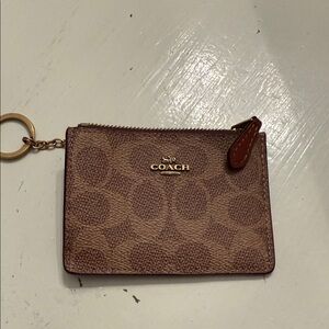 Coach Beige Signature Coin Pouch